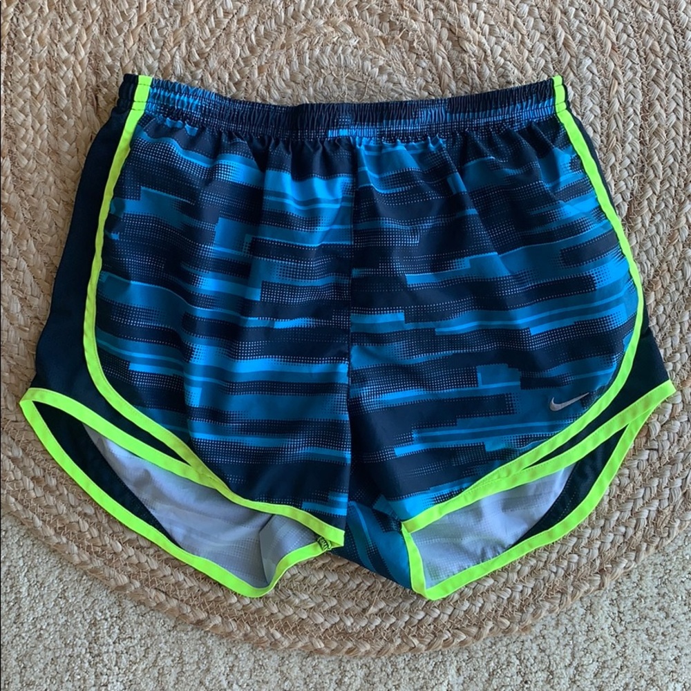 NIKE dry fit neon running shorts